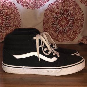 High Top Black Vans - Women’s Size 10
